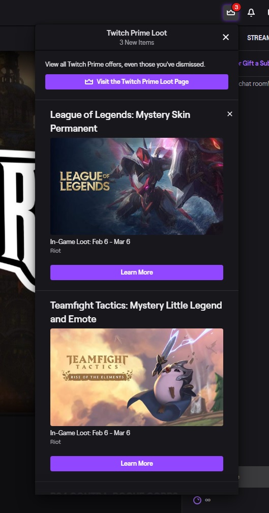 moobeat on X: New Twitch Prime TFT loot is available!