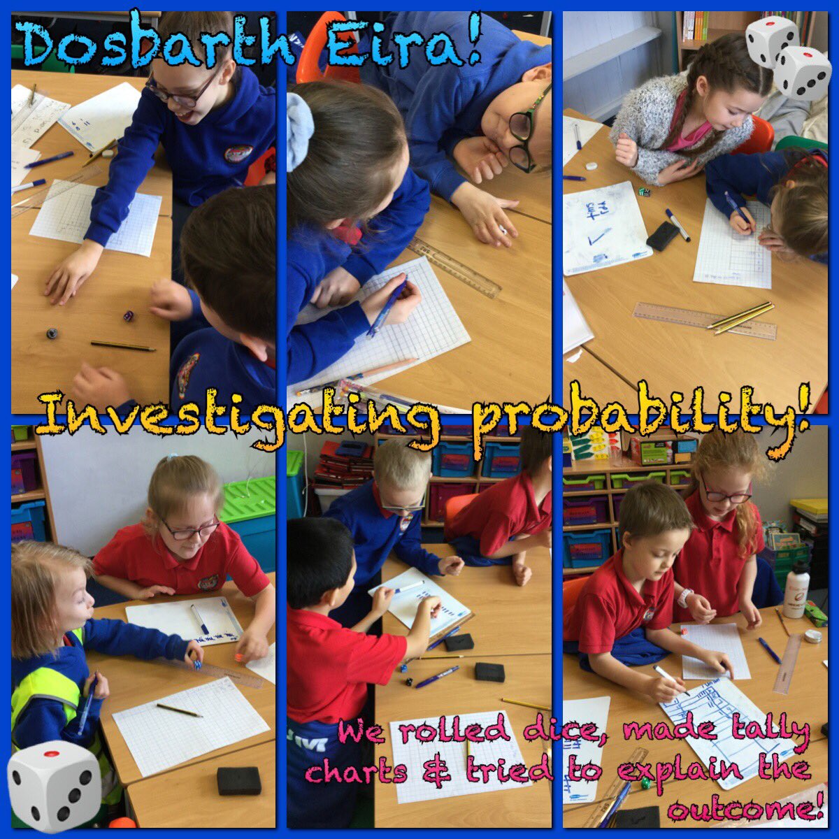 PPS_Eira's tweet photo. #DosbarthEira have been investigating probability in our numeracy lessons this week. They had to decide how to present their workings out after rolling two dice to see what the chances would be of one number rolling more often than any other. @Phip_Primary #phipnum π€ππ² https://t.co/fXmzGWhlmG