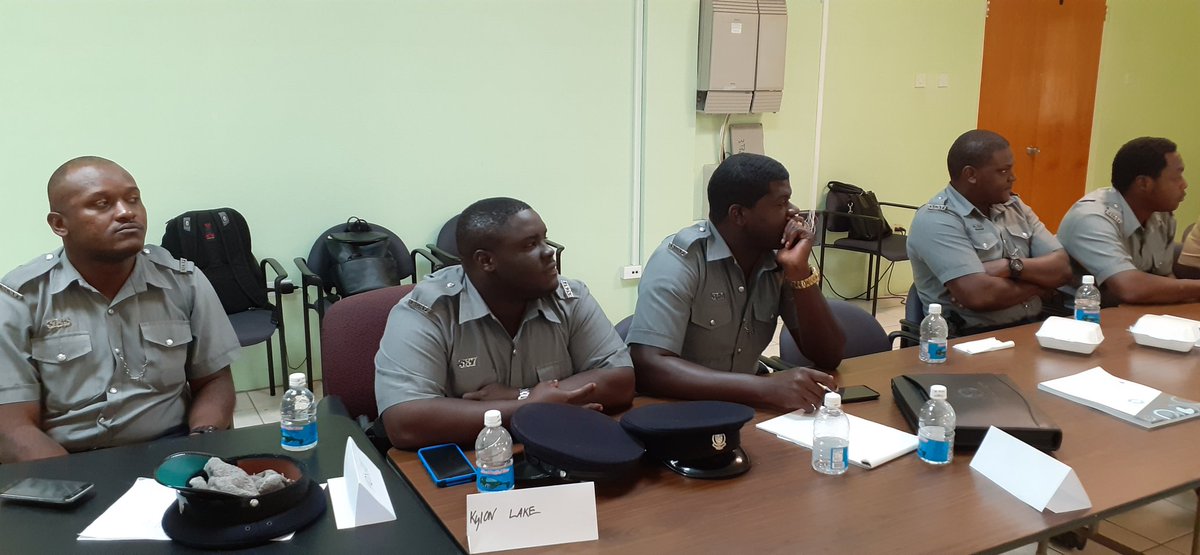COPSKNPolice's tweet photo. Officers from the National Intervention Team joined the Ministry of National Security's #MONS Crime Victimisation Survey Workshop during week 2 to help review the questionnaire and adapt it to suite local needs. #LASCI #CariSecure #RSCNPF #UNODC #CdE_UNODC https://t.co/OLVvxace3j