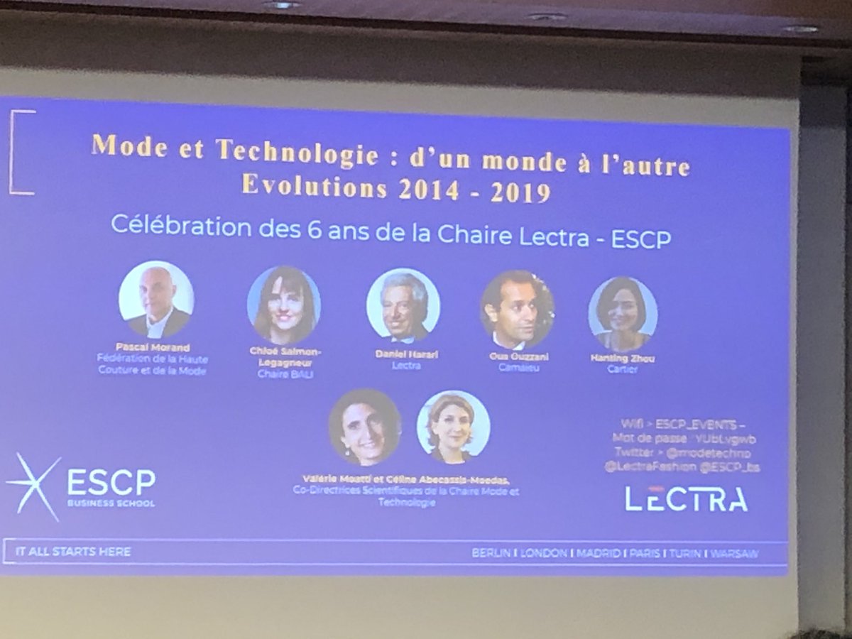 Dernière conférence incontournable de la Chaire Lectra - ESCP 👏 
De nouvelles étapes s’ouvrent pour le futur <a href="/modetechno/">Fashion & Technology</a> <a href="/LectraFashion/">LectraFashion</a> <a href="/ESCP_bs/">ESCP Business School</a>