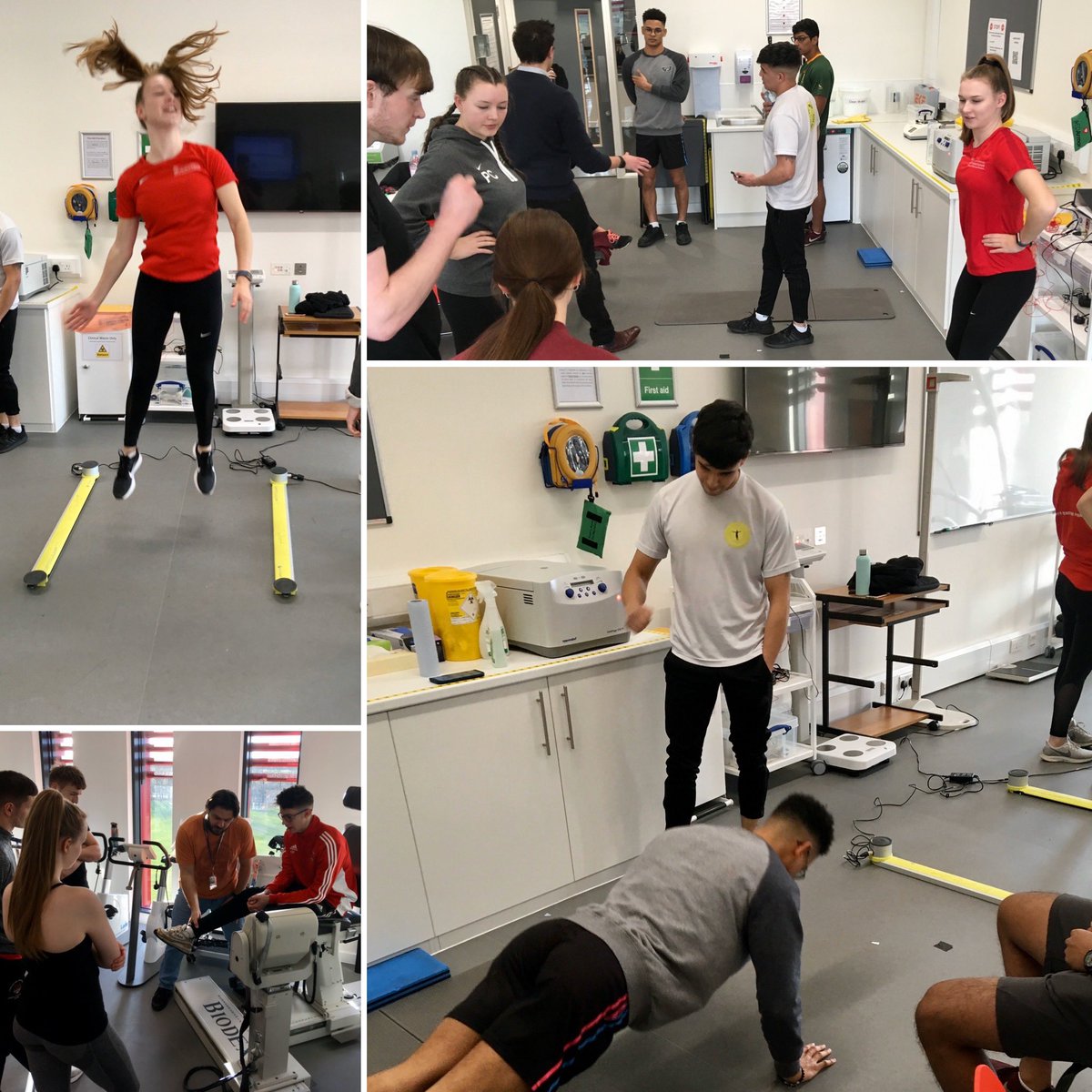 LU_SportsExSci's tweet image. Busy afternoon in #MED123physiology measuring muscular strength, power and endurance using press ups, Optojump and the Biodex isokinetic dynamometer. Developing standardised procedures for each test to ensure they validity and reliablity too! #PerformancePerfected #LoveLancaster
