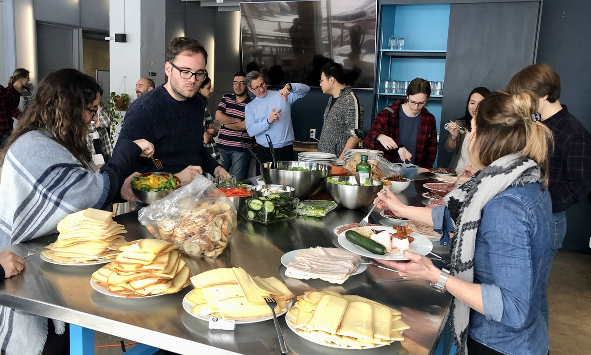 avitiabio's tweet photo. Say cheese for cheese! ๐ง All smiles for our Raclette lunch today at #Imagia HQ.
#WillWorkForCheese https://t.co/XMCH7MFjwr