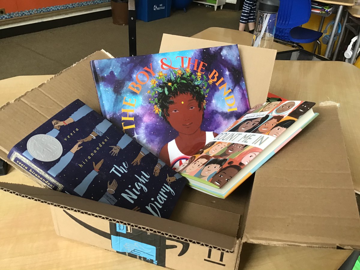 beyescholars's tweet photo. We looked through our classroom library couldn’t find any books about India. I looked online and found some books, and today they came! -Nikhil #culturallyresponsive https://t.co/aCYuJ7BGWj