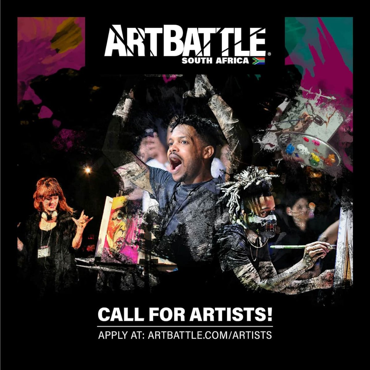 tanyaboshoff's tweet image. *** CALLING ALL ARTISTS ***
Apply online and claim your spot at the very first Art Battle in SA hosted by @abpaintings taking place at the @Victoria_Yards. Join @graffitiville and @1000drawingsjhb for a night of fun and excitement!