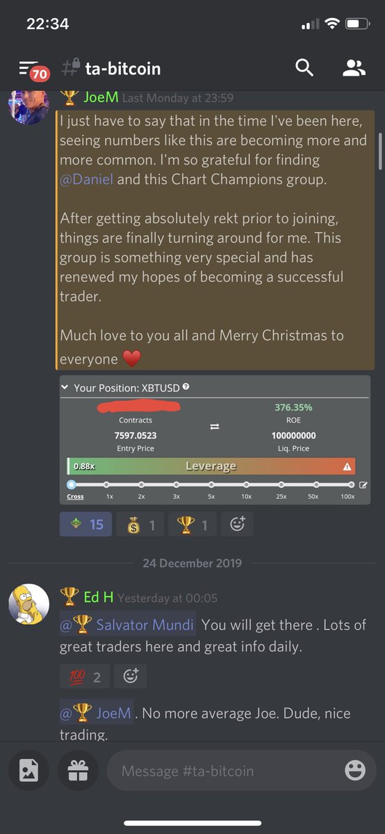 CCPool_Daniel's tweet image. Seeing others succeed and make money alongside me is what makes trading so rewarding. Blessed to know we're changing people's lives for the better and they're loving the service we provide! Top community being built at ChartChampions.com of traders making real good money🏆💰