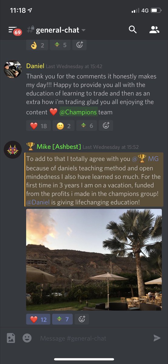 CCPool_Daniel's tweet image. Seeing others succeed and make money alongside me is what makes trading so rewarding. Blessed to know we're changing people's lives for the better and they're loving the service we provide! Top community being built at ChartChampions.com of traders making real good money🏆💰