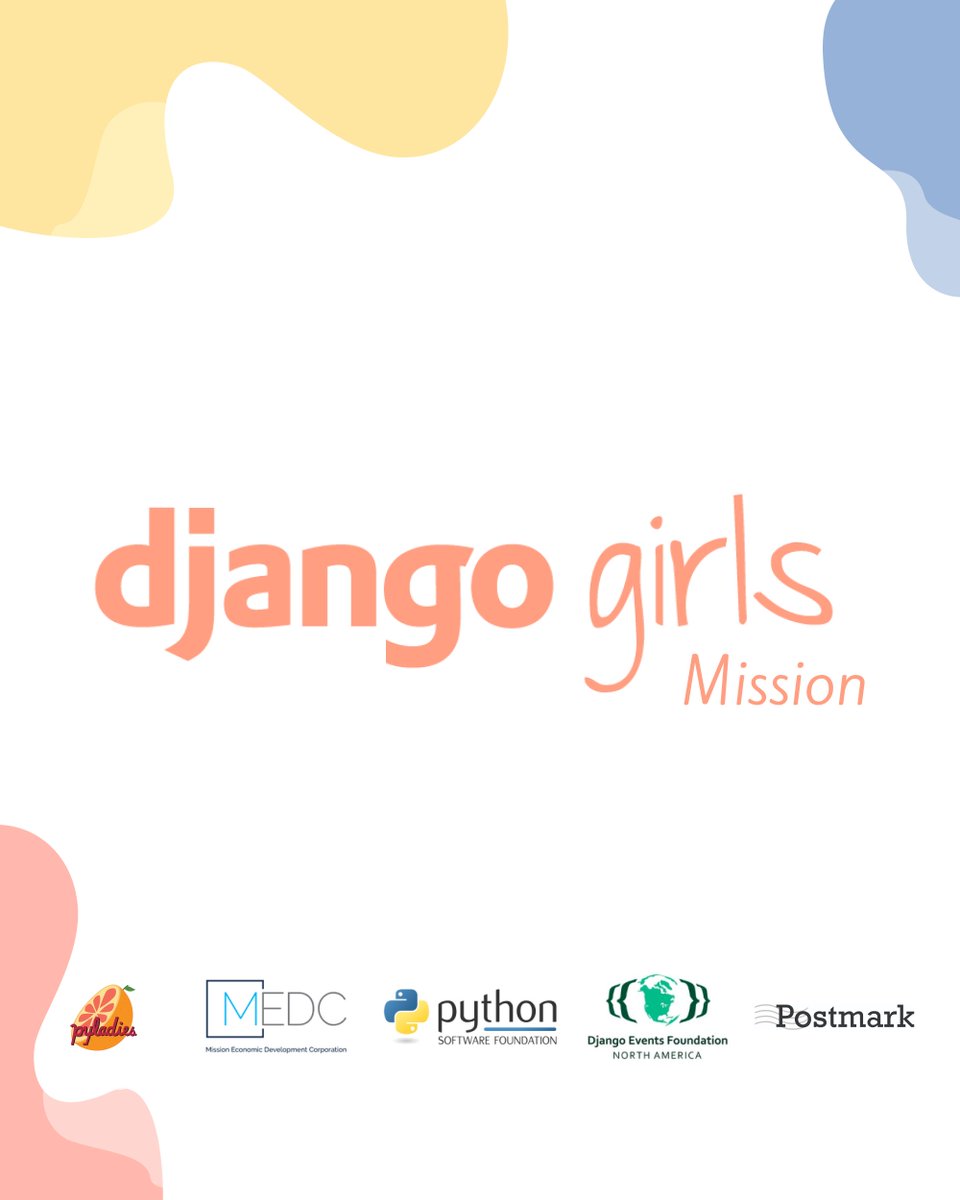 PyLadiesRGV's tweet photo. Django Girls Mission is only 2 days away! 🎉✨Thank you to our sponsors for supporting our mission in increasing the percentage of women in tech across the Rio Grande Valley. 

#pyladiesrgv #djangogirls #djangogirlsmission https://t.co/NSwTiH1kT4