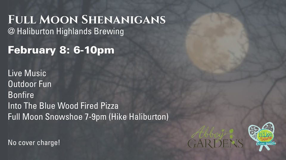 OnHighlands's tweet photo. Join on the full moon shenanigans at @HHBrewing this Saturday. Live music, outdoor fun, wood-fired pizza, full moon snowshoe. Quality shenanigans! https://t.co/Mfh8ohl7u5 #ComeWander #MyHaliburtonHighlands #DiscoverOn https://t.co/8MyOdeucHY