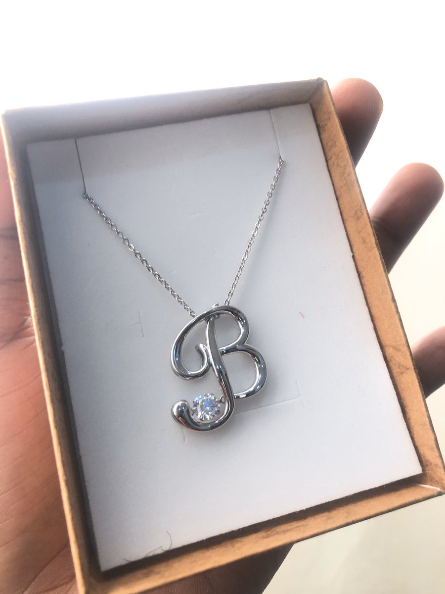 Still selling out fast Our initial sterling silver Necklace Don't miss this!!! won't wash or fade.Price: 3500Almost sold out Please send a DM to order Pls help RT