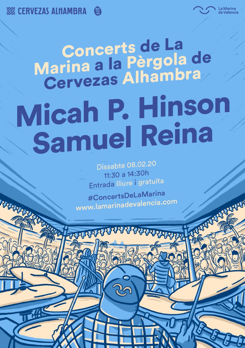 territoriAPunt's tweet photo. 📝Agenda #TerritoriSonor
📅 dissabte 8/2/2020
👉 @sierraleonasoy estrena 'Cruzar un río' -  @JerusalemPop, València
👉 @CarlesDenia - @teatrearniches, Alacant
👉 Micah P. Sinson i @ReinaSamuel - #LaPèrgola @lamarinadevlc
👉 Blai Fest @LaFumigaBand @macondopv - Potries https://t.co/1C4mz5BJhD