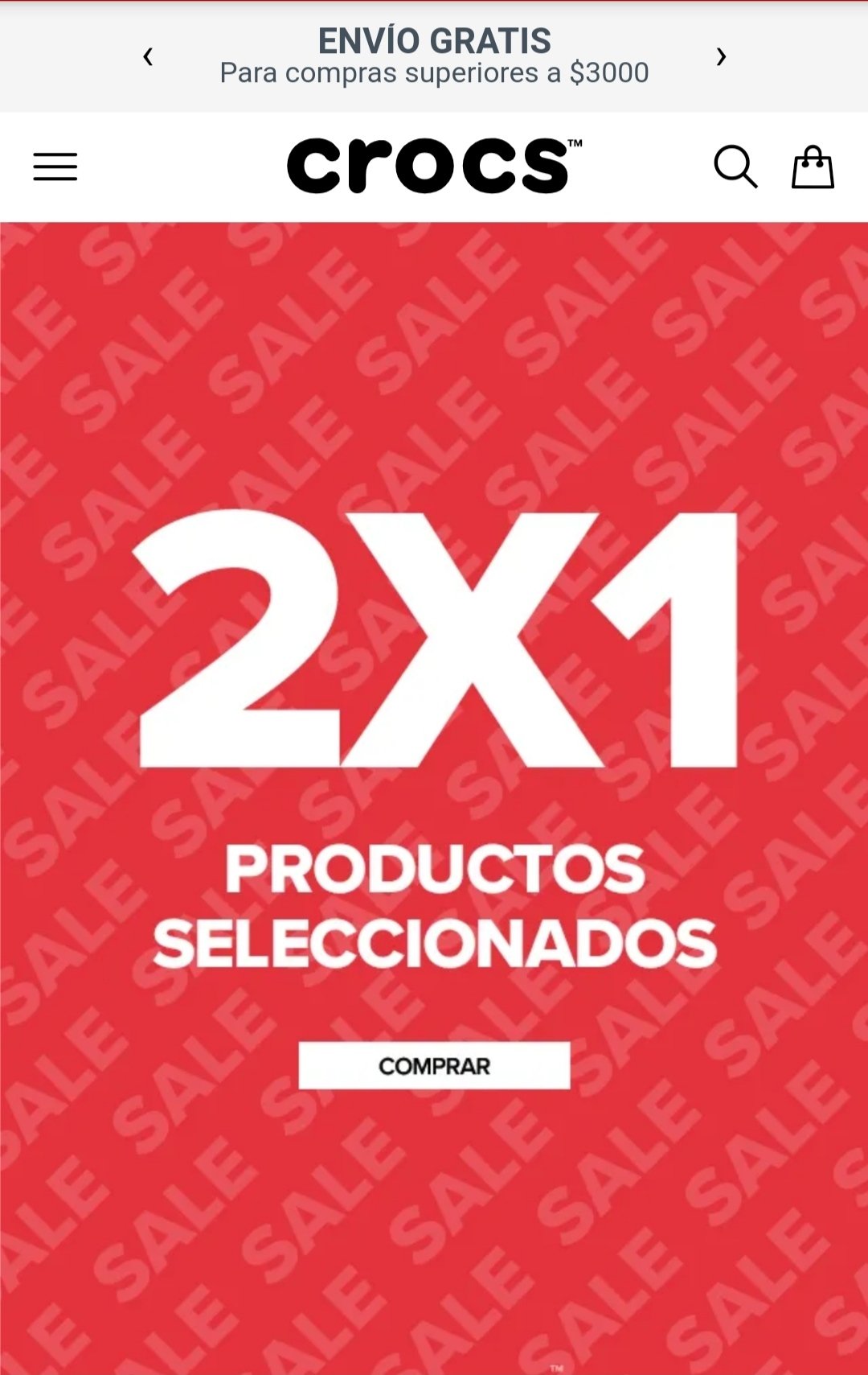 2x1 outlet en crocs