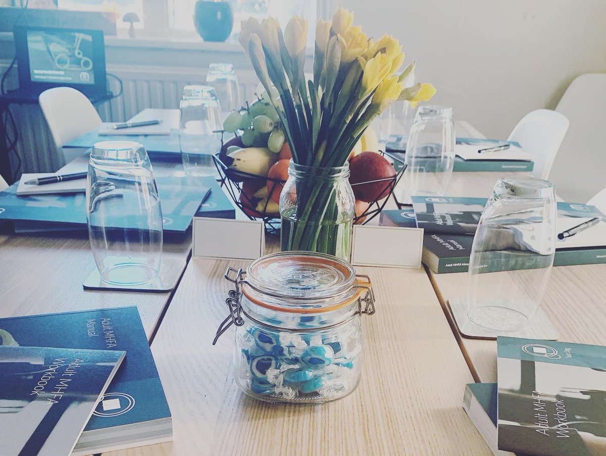 for_aspire's tweet photo. All ready for the @MHFAEngland 2 day #mentalhealthfirstaid course starting tomorrow based in our training room at our Northampton nursery! Looking forward to raising awareness and teaching those basic first aid skills to 14 delegates keen to become #mentalhealthfirstaiders https://t.co/W3WBw50z0P