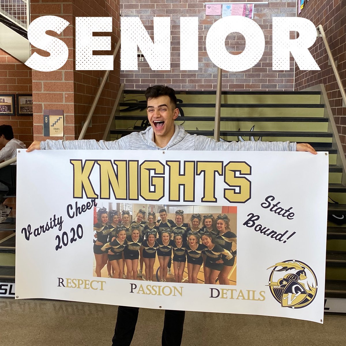 KnightsCheer1's tweet photo. We are on our way to STATE!!! So proud to be heading down to Bloomington with this team!! #RPD #HoldTheRope #ClassPics #RoadToState #LetsGoNorth https://t.co/OFKhKoTdCt