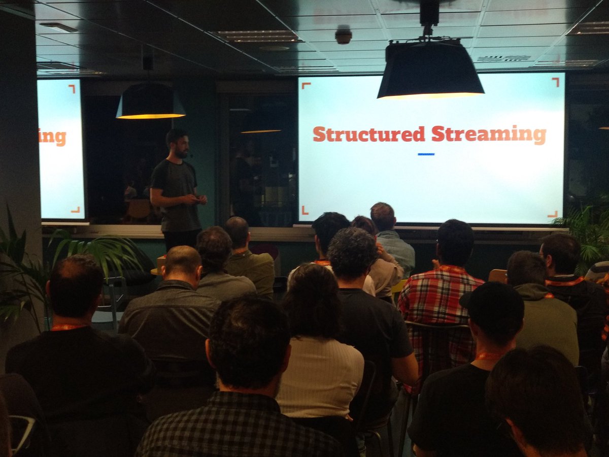 Spark Barcelona (@sparkbarcelona) on Twitter photo Now German is doing an explanation on Structured Streaming <a href="/SparkBarcelona/">Spark Barcelona</a> <a href="/lifullconnect/">lifullconnect</a> Now German is doing an explanation on Structured Streaming <a href="/SparkBarcelona/">Spark Barcelona</a> <a href="/lifullconnect/">lifullconnect</a>