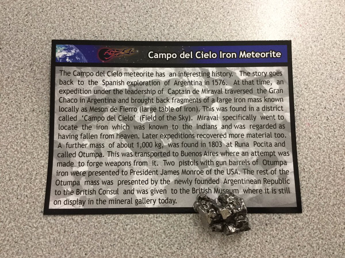 TickfordPark's tweet photo. Year five were lucky enough to hold some pieces of meteorite. We were really surprised at how heavy they were. #TPemerald #TPmoonstone #TP4science https://t.co/WOvLyTTKjM