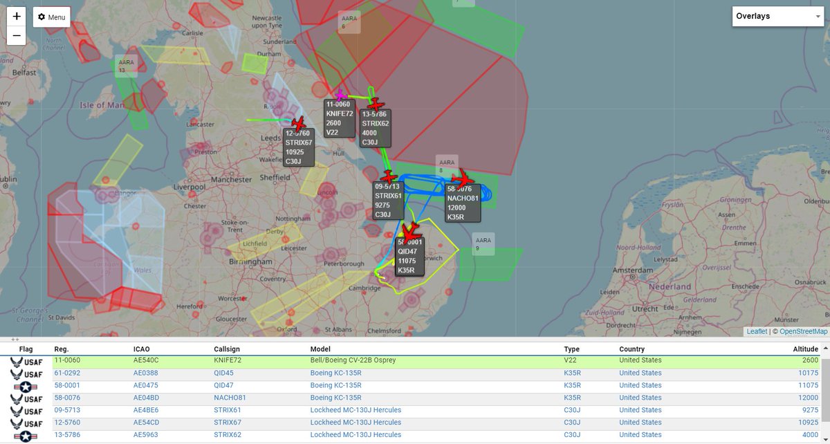 Andy007_SR_A's tweet photo. #USAF 🇺🇸

Plenty of Mildenhall assets on Ops tonight... 
#100ARW #67SOS #7SOS #352SOW https://t.co/lT9CP7cgIL