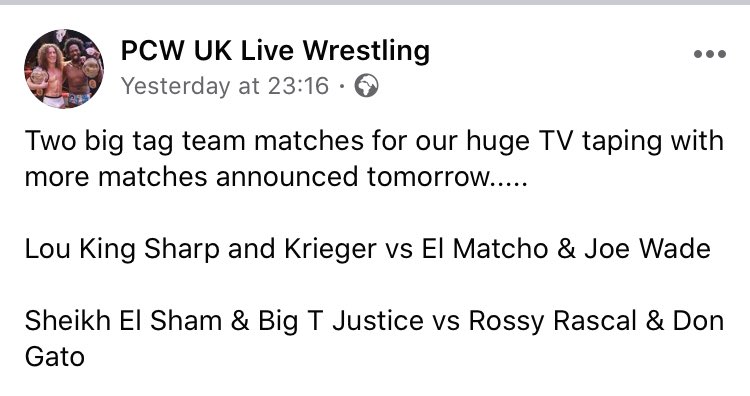 KriegerUK's tweet photo. .@PCW_UK debut on Saturday.
Very excited to go down with @LouKingSharpPBW and show why the #FiteNetwork have so much buzz 🐝 https://t.co/IwvseV7XbM