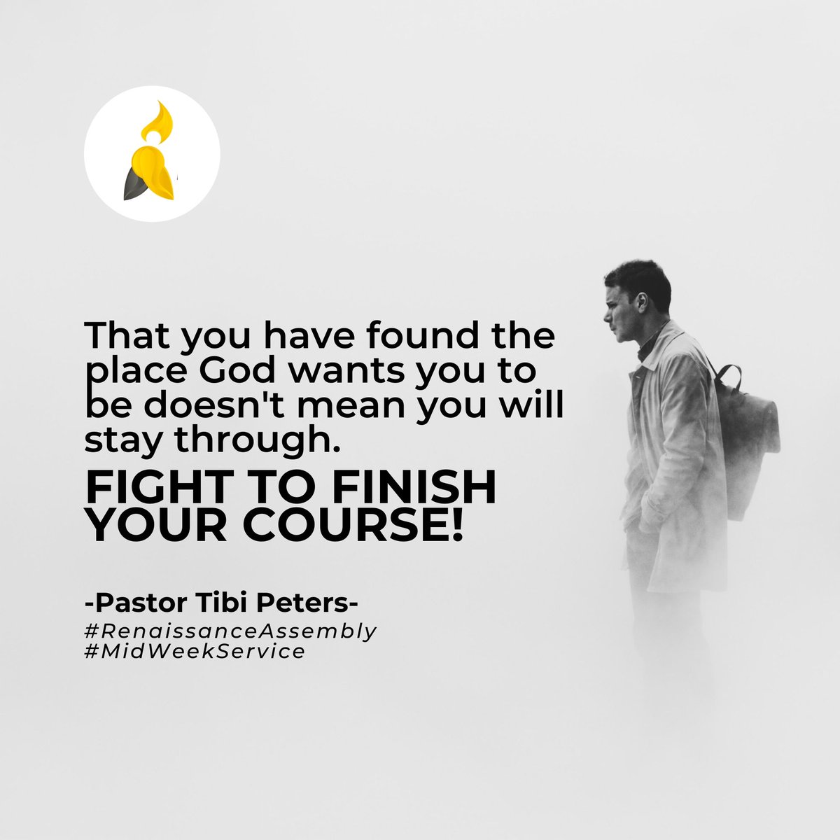 RenAssembly's tweet photo. That you have found the place God wants you to be doesn't mean you will stay through. Fight to finish your course!
-Pastor Tibi Peters

#MidWeekService
#RenaissanceAssembly
#PastorTibiPeters
#Increase2020 https://t.co/ZObDdEASA5