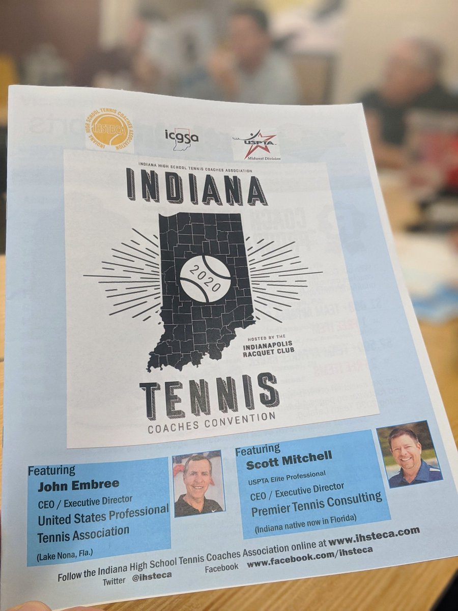 IHSTeCA's tweet photo. Today begins our 2020 convention! Thank you to the record 224 coaches and vendors who are attending.  @MW_USPTA @IRCTeamSports @babolat @WilsonTennis @ASICSTennis @FILAtennis @dunloptennis @yonex_com @SOLINCOsports @head_tennis @gammatennis @EleVenbyVenus https://t.co/1G8iP4QzXL
