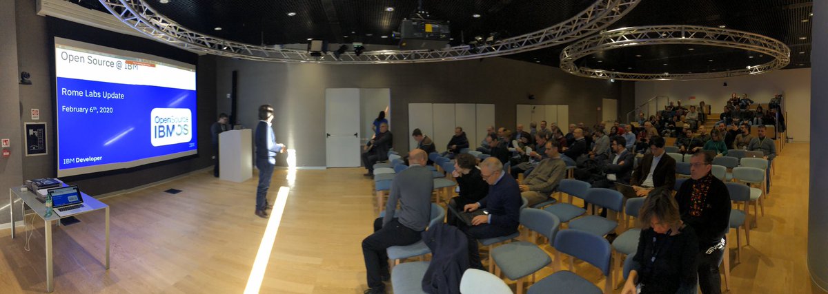 jeffborek's tweet photo. Great #OpenSource @IBM Day at the @IBMcloud Lab in Rome, Italy. Great colleagues working hard to transform the company for Chapter 2! @tarpinian @tmmoore_1 @JimSpohrer @bradtopol @christo4ferris @wtejada223 @jenskeivik @sumalaika https://t.co/zUpECgU2ho