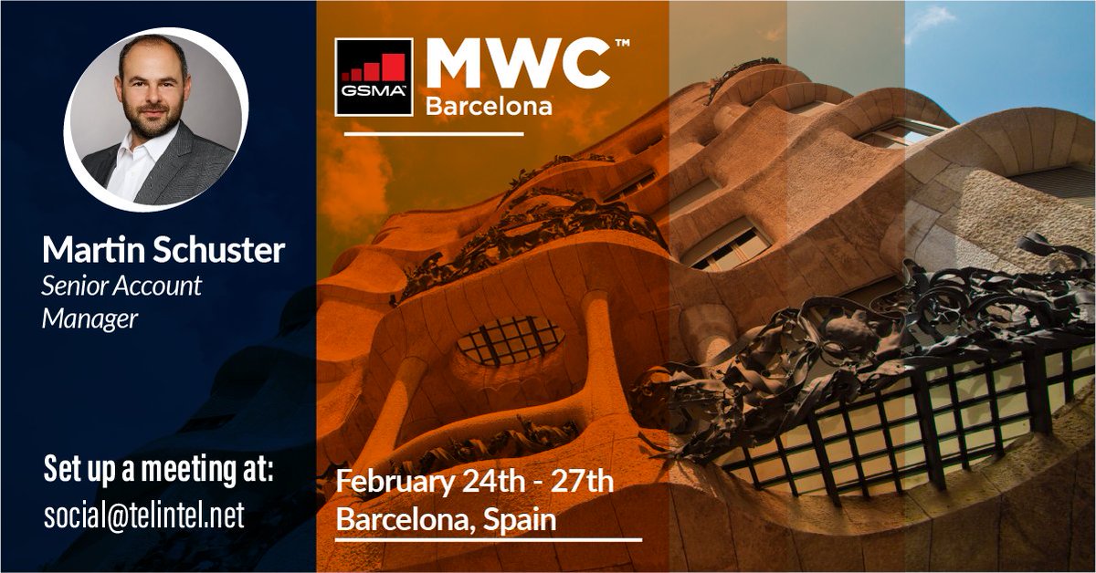 TelintelGroup's tweet photo. Meet Martin Schuster our Senior Account Manager at MWC in Barcelona this February 24 - 27

Set up a meeting to see how Telintel's latest developments in Messaging &amp; SMS technology have helped businesses engagement and conversion rates

Schedule a meeting at: social@telintel.net https://t.co/WGB4qMGVUT