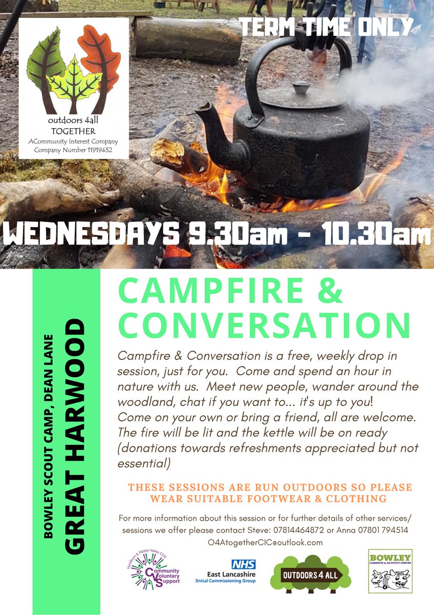 outdoors4allFS's tweet image. As its #TimeToTalkDay ... what better time to announce #campfireandconversation is on its way back 😃 Starting Wednesday 26th February ... spread the word or contact us for more information 🌳 @THE_HRVCVS @GlenFendall @mrsavwt @outdoors4allFS @BowleyCS