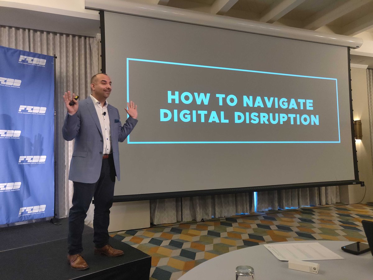 AppifyInc's tweet image. Excited to watch and listen to @l_rotator from @Turbo_Systems speak on &quot;How to Navigate Digital Disruption&quot;. #foodequipmentservice #feddnation #FEDD