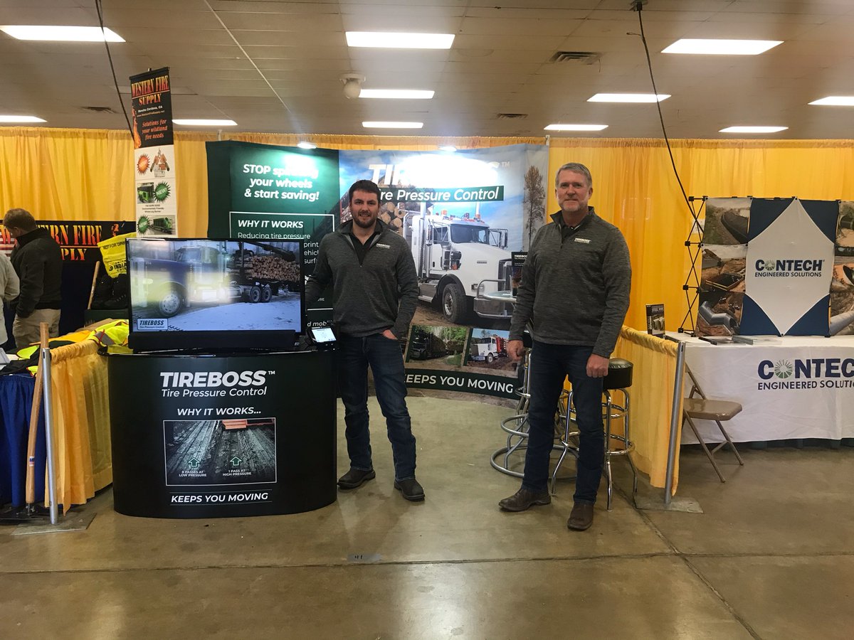 Tireboss's tweet photo. TIREBOSS™ protects forest roads and makes driving easier. We are at the Sierra-Cascade Logging Conference in Anderson, CA – Booth 41.  #TIREBOSS  #KeepsYouMoving  #Forestry  #California  #Logging https://t.co/GVkGGxY4Mp