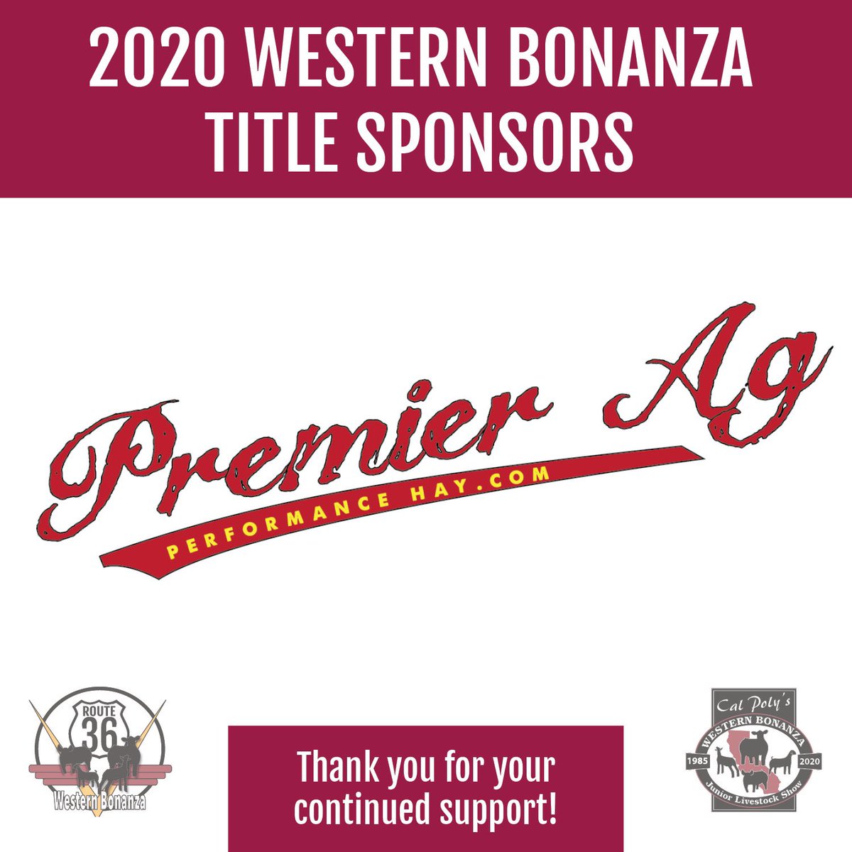 We’re so excited to have <a href="/premier_ag/">Premier Auto Group</a> as one of our Title Sponsor for #WB2020! 
#Bonanza36 #titlesponsor