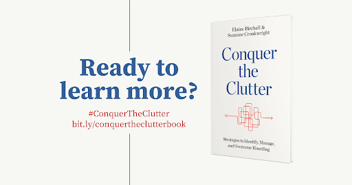 elainebirchall's tweet image. #ConquertheClutter is available right now! Pick up your copy to learn how to clean up your life: hoarding.ca/book/