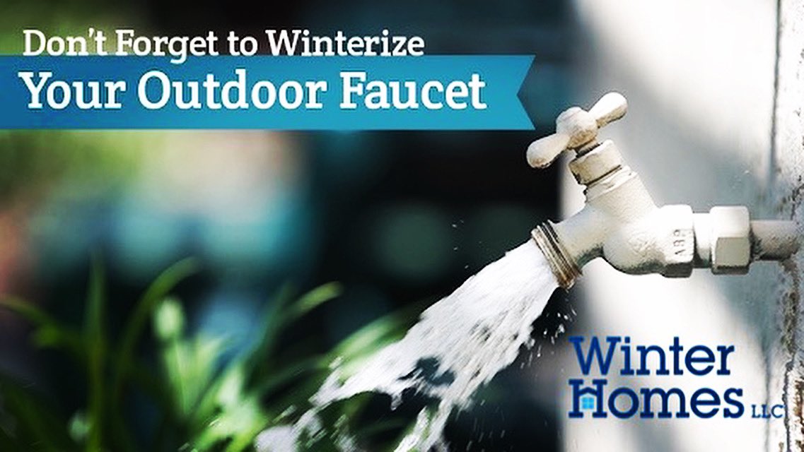 WinterHomesLLC's tweet photo. Back below freezing this week -  don’t let the warm temps fool you!    Pull your hoses back in and cover up your bibs! https://t.co/XTyToLC8Co