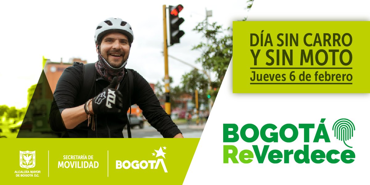 #BogotáReverdece cuando me movilizo a pie, en 🚲 o transporte público. Estos medios de transporte:

✅Disminuyen la huella de carbono 
✅Mejoran la calidad del aire
✅Reducen el tráfico vehicular 
✅Disminuyen los tiempos de viaje

#DíaSinCarro2020