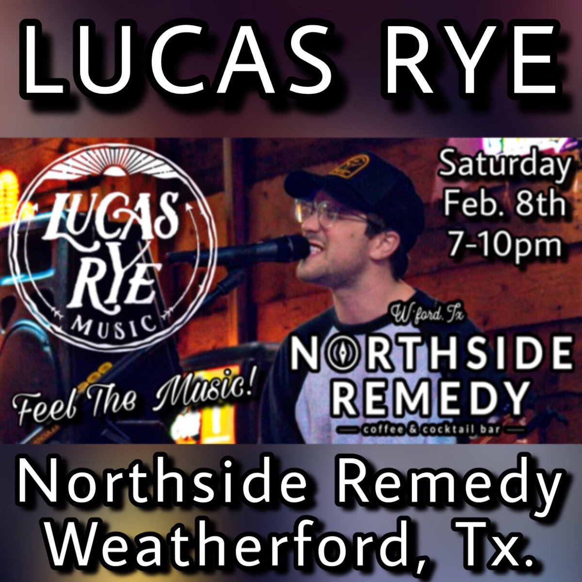 ShaiBerry's tweet photo. ⭐️ Sat. 2/8: Lucas Rye live at Northside Remedy!  @lucasryemusic  #texaslivemusic #livemusic #coffee #cocktails #texasmusicscene #musicmedia #shaiberry https://t.co/FJwBVcSEJ4