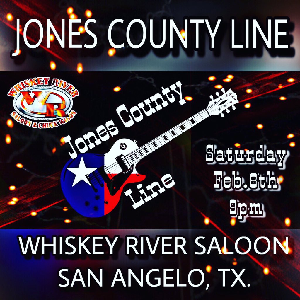 ShaiBerry's tweet photo. ⭐️ Sat. 2/8: Jones County Line Live at Whiskey River Saloon! 
@WestTexasLiveM1 @southtexascctx #texaslivemusic #livemusic #texasmusicscene #musicmedia #shaiberry https://t.co/490kKXT316