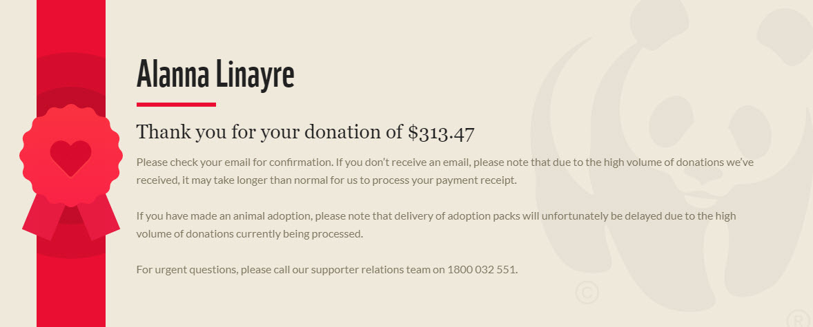 TeamToadhouse's tweet image. Thank you so much everyone who donated to our fundraiser for @WWF_Australia - We just donated $313.47! 

I appreciate everyone who donated their hard earned money &amp;amp; time, spread the message, and supported our cause! Thank you! #ToadsSupportToads (And Koalas!)