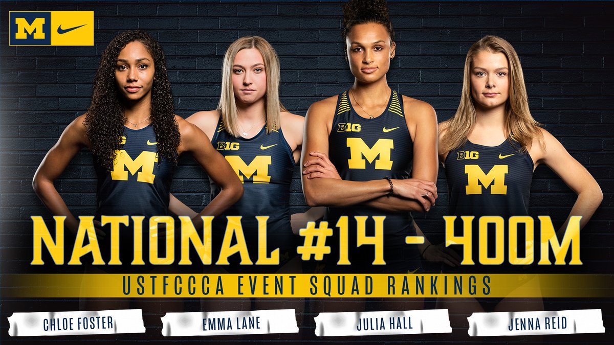 The women's 400m squad is among the nation's best so far in 2020. They're ranked #14 by the <a href="/USTFCCCA/">USTFCCCA</a>!

Chloe Foster <a href="/chlofoster5/">Chloe Foster</a>
Julia Hall <a href="/juliahall24/">Julia St-Juste</a>
Emma Lane <a href="/emmalane311/">Emma Lane</a>
Jenna Reid <a href="/Jennnareid/">Jenna Reid</a>

They're back in action at Notre Dame, plus school-record holder Jade Harrison