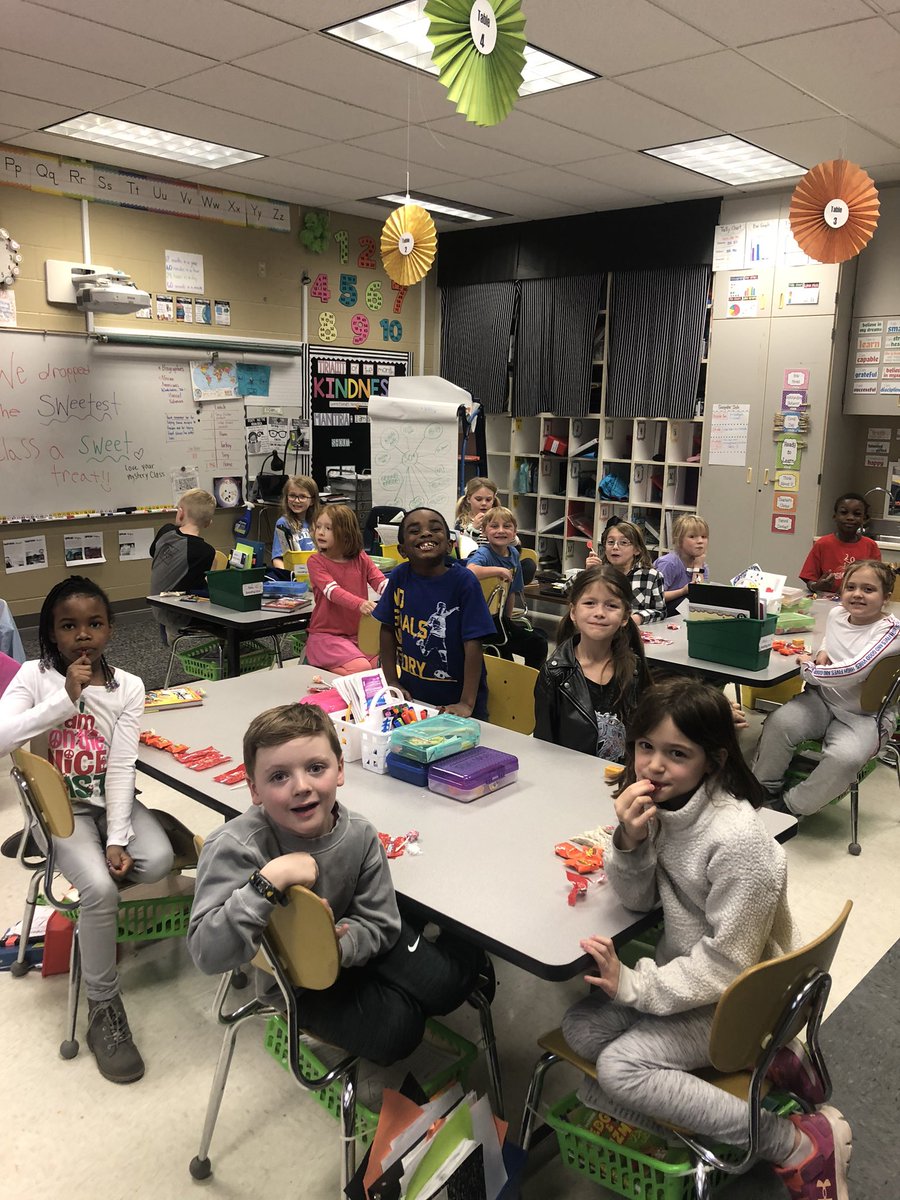 The students were so excited to walk in from lunch and find sweets all around the room!  Secret Kindness Missions are so much fun! #KindnessIsContagious #BPESinspired #BeKind