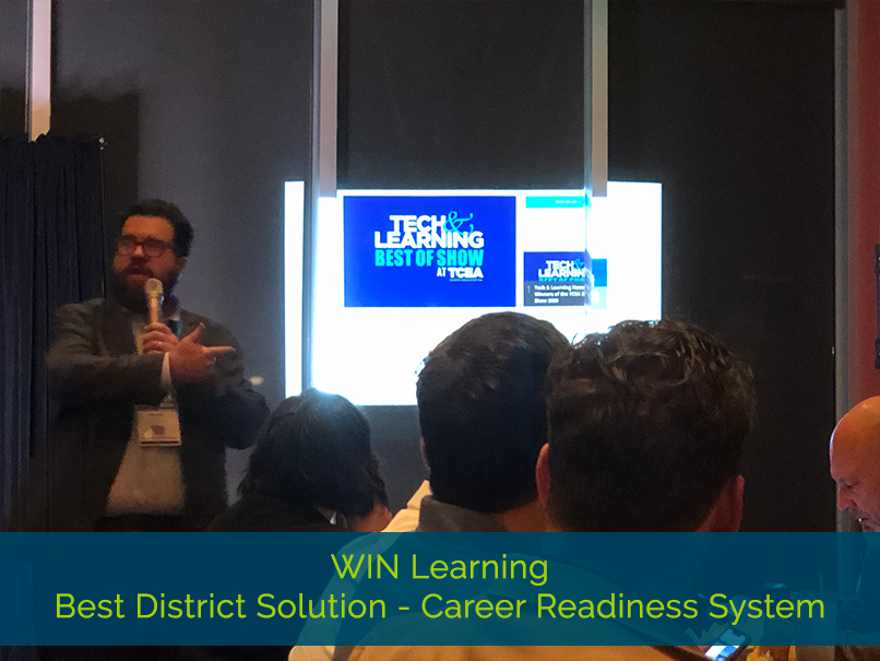 WINLearning_'s tweet photo. Congratulations to the WIN Learning Dev and support teams for recognition at the TCEA 2020 / Tech & Learning Awards of Excellence event. #CR4all #winlearning #CareerReadiness https://t.co/aBqTEfb105