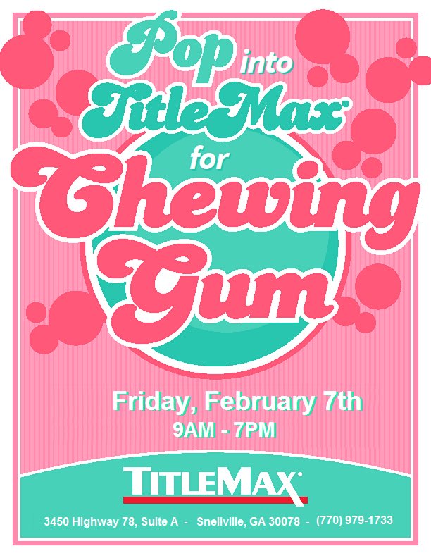 Hope you can pop in tomorrow for some bubble gum!