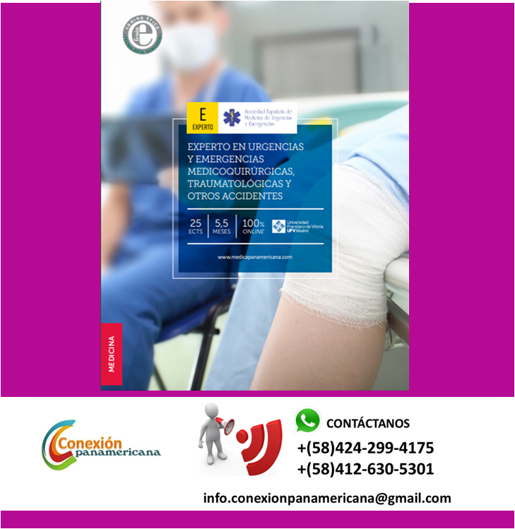 ✴️ EXPERTO EN URGENCIAS Y EMERGENCIAS MEDICOQUIRÚRGICAS, TRAUMATOLÓGICAS Y OTROS ACCIDENTES. ⠀
⚠️¿Novedades en LIBROS, EBOOKS y CURSOS 100% OnLine?⠀⠀⠀
.⠀⠀⠀⠀⠀⠀⠀
👀 Contáctanos e indícanos tu país de residencia ⠀
.⠀
✔️ info.conexionpanamericana@gmail.com⠀