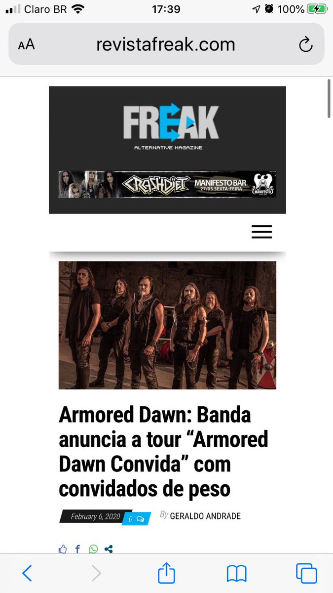 A @revistafreak anuncia DR SIN como uma das bandas de peso a participar da tour ARMORED DAWN CONVIDA!
Confiram revistafreak.com/armored-dawn-b…