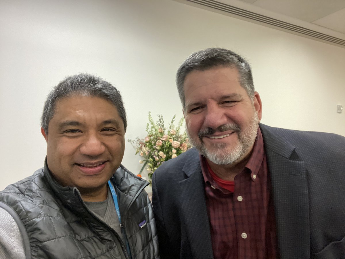 zkerravala's tweet image. It’s been a long time since we met, my friend! ⁦@jimgrubb⁩ #DemoKing ⁦@Cisco⁩ #CiscoCollabAnalystEvent
