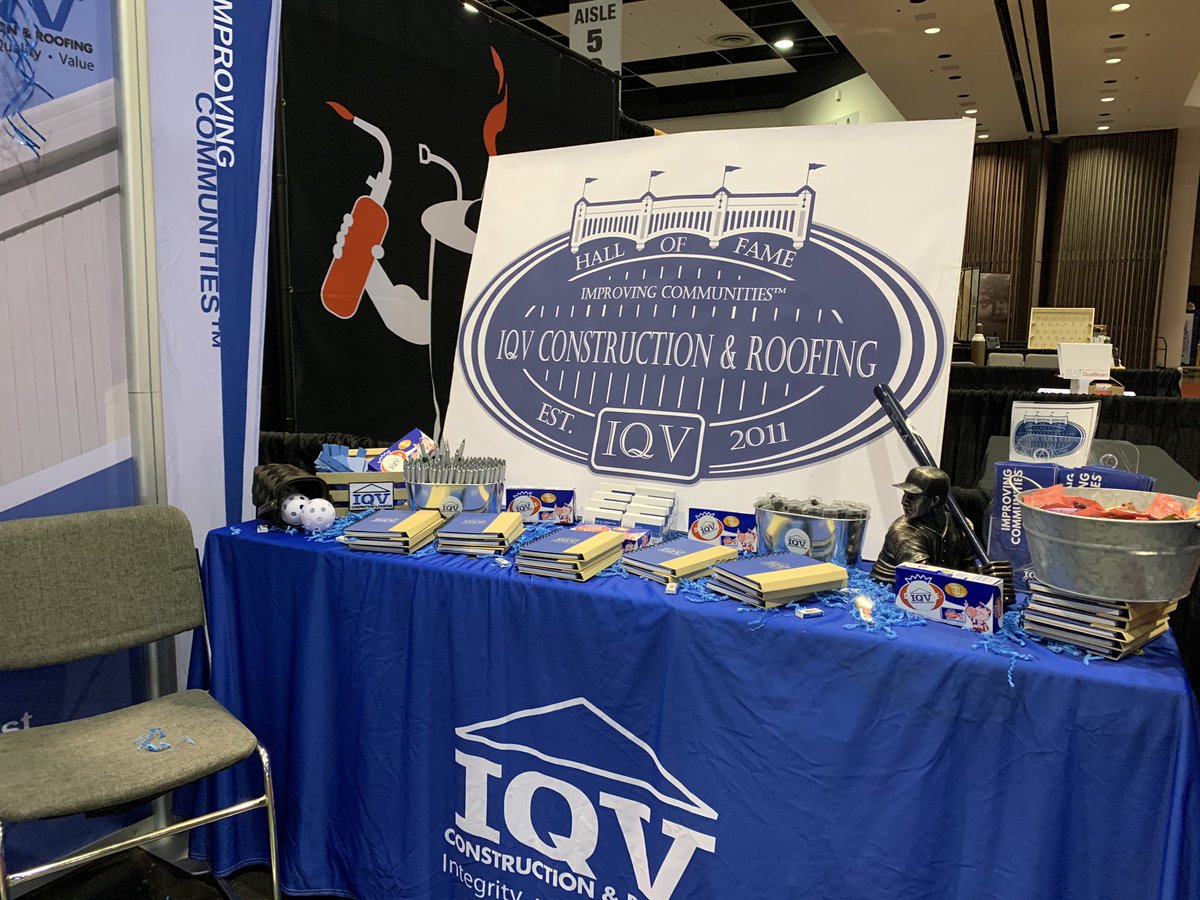 IQV_Chat's tweet photo. Swing by our booth #608 & #610 and knock the ball ⚾️ out of the park!
#cacmstrong #NCLSE20 #iqvconstruction #baseballtheme #construction #roofing #constructioncontractor https://t.co/bumP7fF4DB