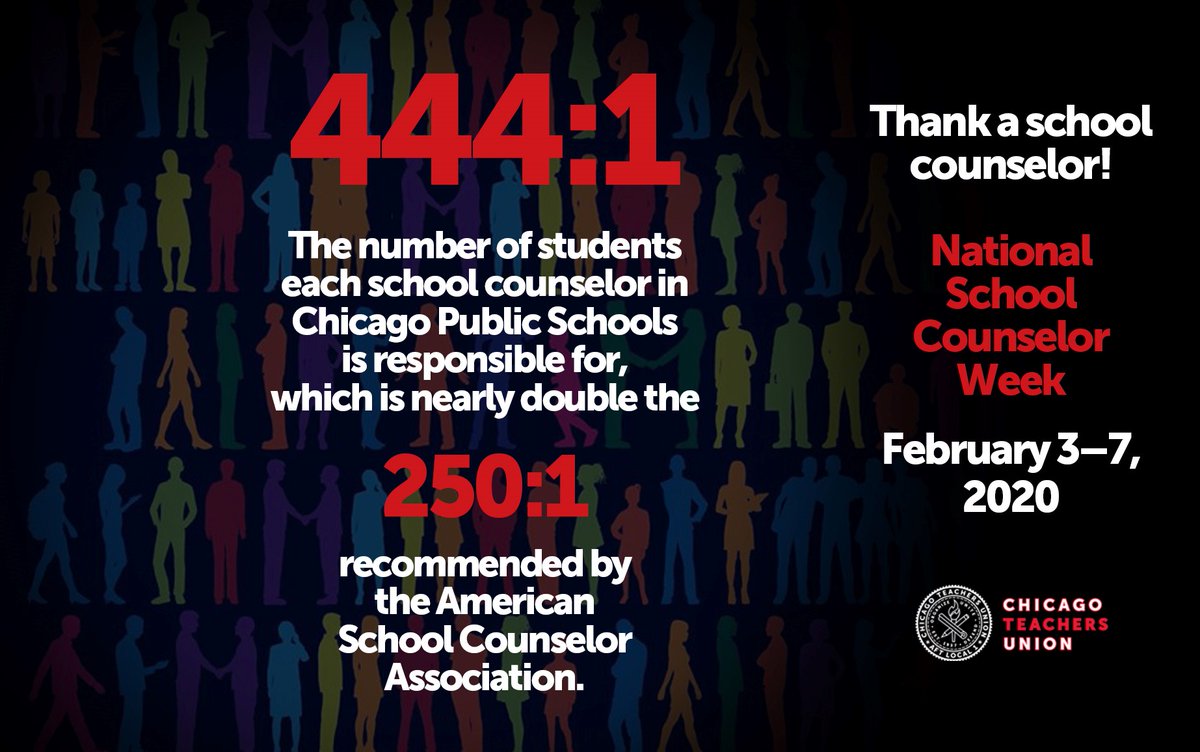 CTULocal1's tweet photo. Counselors were the backbone of our bargaining during the strike, and our appreciation of them goes far beyond just one week. Our members were forced to spend 11 days on picket lines to win additional counselor staffing, a necessity for the schools our students deserve. https://t.co/SFGc1ws5x2