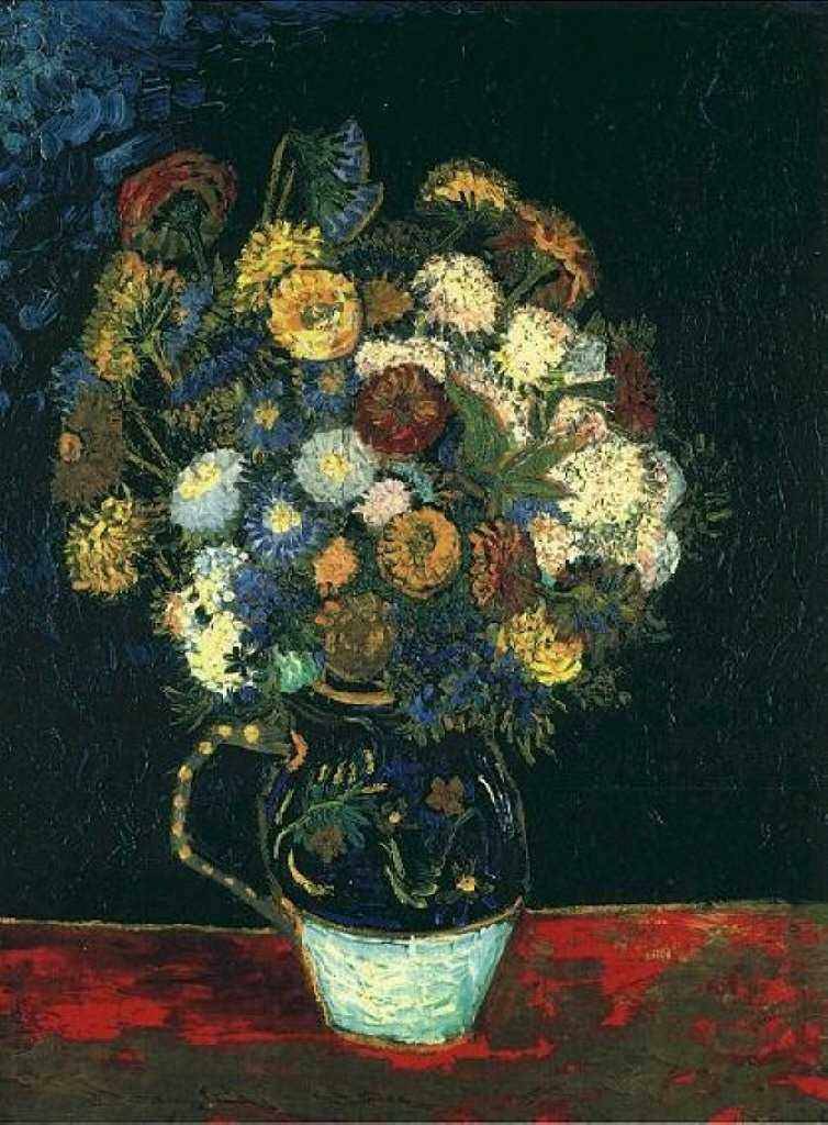 vangoghdailygallery:

  Still Life Vase with Zinnias