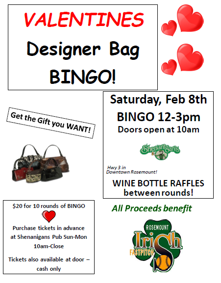 Join us for Purse Bingo on Saturday!