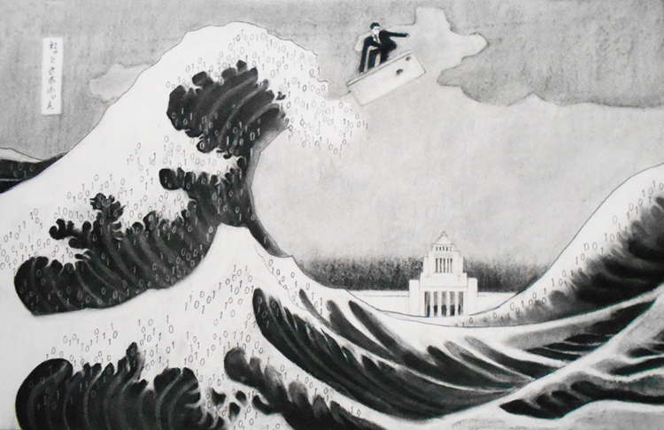 数々の賞を受賞 茶々丸順子の新作 P15号 油絵 ビワの木のある小径でお