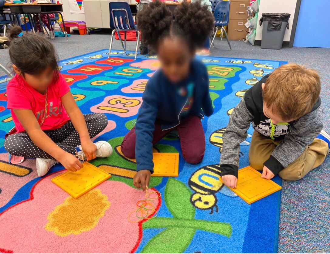 Our <a href="/PME1st/">PME1stGrade</a> students showing their learning through a math probe partitioning into two and four equal shares! <a href="/PME_Katyisd/">McRoberts Elementary</a> #RootedInExcellence #PrimaryMath #pmedolphins