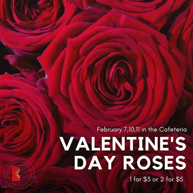 Do you smell that? Love is in the air! If you'd like to show appreciation to your friends/loved ones, visit the cafeteria during periods 3 and 4 on Friday, and periods 2, 3, 4 on Monday and Tuesday to purchase roses! We’ll be selling Monday after school … ift.tt/374hyl2