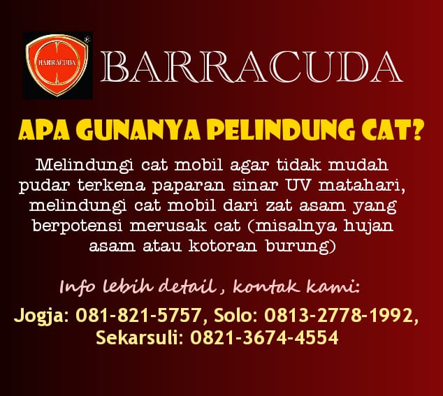BSekarsuli's tweet photo. #barracuda #barracudajogja #barracudasekarsuli #pelindungcat #nanocoating #antikarat #peredamsuara #jogja https://t.co/PWqIrTynpB
